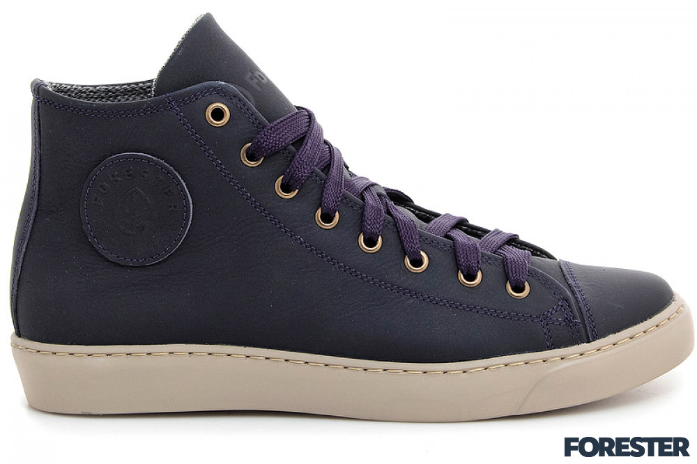 Кожаные кеды Forester Leather Hi с мембраной 132125-891 Mb Кожаные + обычные шнурки
