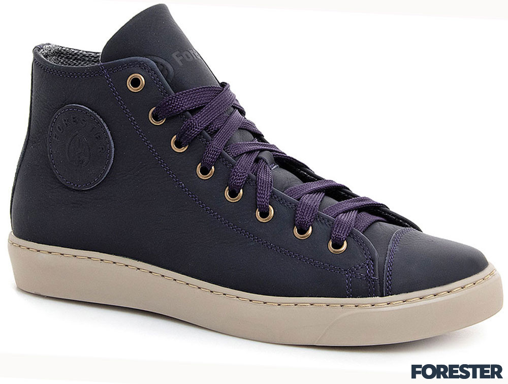 Кожаные кеды Forester Leather Hi с мембраной 132125-891 Mb Кожаные + обычные шнурки